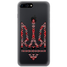Чохол для iPhone 7 Plus / 8 Plus MixCase патріотичні тризуб з червоно-чорним орнамент