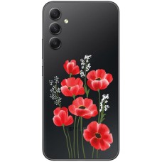 Чохол для Samsung Galaxy A14 Mixcase квіти маки в польових травах