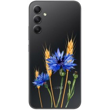 Чохол для Samsung Galaxy A14 Mixcase квіти волошки в колосках