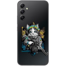 Чохол для Samsung Galaxy A24 (A245) MixCase патріотичні кіт захисник