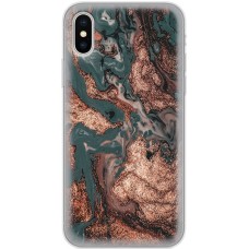 Чохол для iPhone X/Xs MixCase мармур темно-зелений
