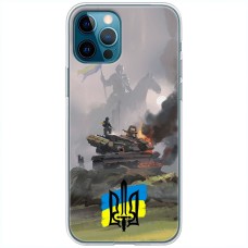 Чохол для iPhone 14 Pro Max MixCase патріотичні танки у вогні