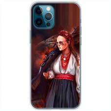 Чохол для iPhone 14 Pro Max MixCase патріотичні українка з автоматом