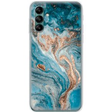Чохол для Samsung Galaxy A04S (A047) MixCase мармур бірюзовий