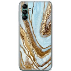 Чохол для Samsung Galaxy A04S (A047) MixCase мармур світло-бірюзовий I