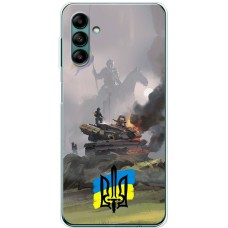 Чохол для Samsung Galaxy A04S (A047) MixCase патріотичні танк у вогні
