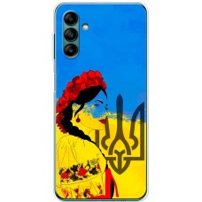 Чохол для Samsung Galaxy A04S (A047) MixCase патріотичні українка у вишиванці