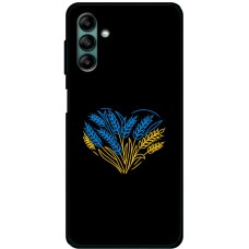 Чохол для Samsung Galaxy A04S (A047) MixCase патріотичні синє-жовта пшениця