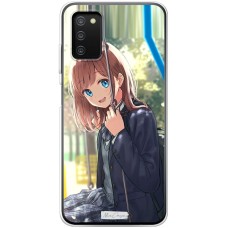 Чохол з аніме для Samsung Galaxy A03s (A307) MixCase дівчинка з парасолькою