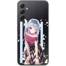 Чохол з аніме для Samsung Galaxy A14 Mixcase дівчинка підморгує