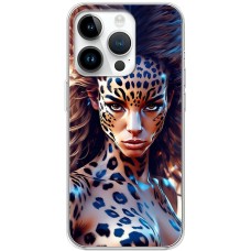 Чохол з аніме для iPhone 15 Pro MixCase дівчина леопард