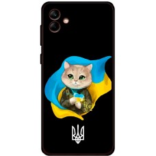 Чохол для Samsung Galaxy A04 (A045) MixCase патріотичні котик зелені очі