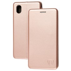 Чохол книжка Premium для Samsung Galaxy A01 Core (A013) рожево-золотистий