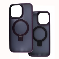 Чохол для iPhone 15 Pro Nofelet Matt Ring MagSafe deep purple