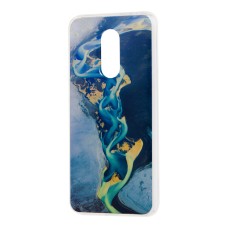 Чохол для Xiaomi Redmi 5 Plus Marble біло-блакитний
