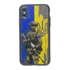 Чохол для iPhone X / Xs WAVE Ukraine Shadow Matte courageous