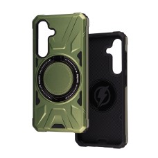 Чохол для Samsung Galaxy S24 WAVE Iron Grip MagSafe dark green