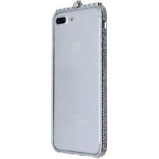 Бампер Crystal Swarovski для iPhone 7 Plus сріблястий