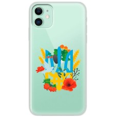Чохол для iPhone 12 MixCase патріотичні герб у квітах