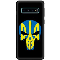 Чохол для Samsung Galaxy S10 (G973) MixCase патріотичні жовто-блакитний череп