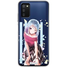 Чохол з аніме для Samsung Galaxy A03s (A307) MixCase дівчинка підморгує