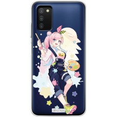 Чохол з аніме для Samsung Galaxy A03s (A307) MixCase дівчинка рожеве волосся