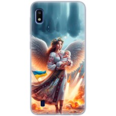 Чохол для Samsung Galaxy A10 (A105) MixCase патріотичні Ангел з немовлям