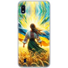 Чохол для Samsung Galaxy A10 (A105) MixCase патріотичні дівчина в полі