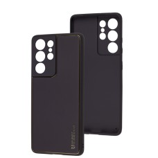 Чохол для Samsung Galaxy S21 Ultra (G998) Leather Xshield dark purple