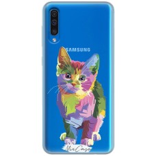 Чохол для Samsung Galaxy A50 (A505) Mixcase кольоровий котик