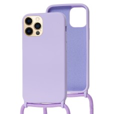 Чохол для iPhone 12 / 12 Pro Wave Lanyard без logo light purple