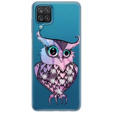 Чохол для Samsung Galaxy A12 / M12 MixCase стрази сова зі стразами