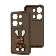 Чохол для Xiaomi Redmi Note 13 Pro 4G / Poco M6 Pro 4G Pretty Things brown / rabbi