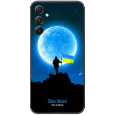 Чохол для Samsung Galaxy A24 (A245) MixCase патріотичні воїни на тлі місяця