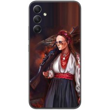 Чохол для Samsung Galaxy A24 (A245) MixCase патріотичні українка з автоматом