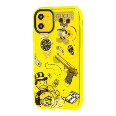 Чохол для iPhone 11 Neon print Міккі Маус glamor