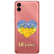 Чохол для Samsung Galaxy A04 (A045) MixCase патріотичні серце з квітами