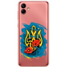 Чохол для Samsung Galaxy A04 (A045) MixCase патріотичні герб із маками