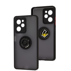 Чохол для Xiaomi Poco X5 Pro / Note 12 Pro Speed LikGus Edging Ring чорний / червоний
