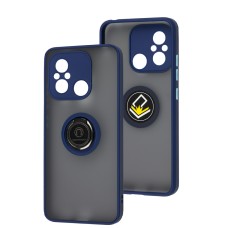Чохол для Xiaomi Redmi 12C / 11A / Poco C55 LikGus Edging Ring синій