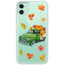 Чохол для iPhone 12 MixCase осінь авто з гарбузами