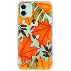 Чохол для iPhone 12 MixCase осінь жовто-червоне листя клену