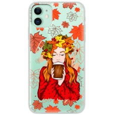Чохол для iPhone 12 mini MixCase осінь дівчина з віночком