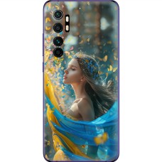 Чохол для Xiaomi Mi Note 10 Lite MixCase патріотичні дівчина і метелики