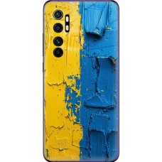 Чохол для Xiaomi Mi Note 10 Lite MixCase патріотичні жовто-блакитна фарба