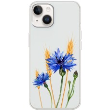 Чохол для iPhone 15 Mixcase квіти волошки в колосках