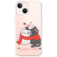Чохол для iPhone 13 MixCase день закоханих закохані коти
