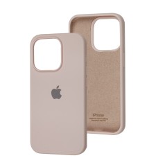 Чохол для iPhone 15 Pro Square Full silicone chalk pink