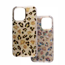 Чохол для iPhone 13 Pro Acrylic leopard класика