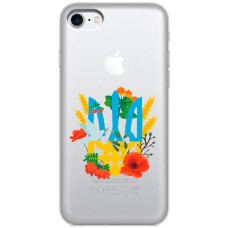 Чохол для iPhone 7 / 8 / SE MixCase патріотичні герб у квітах